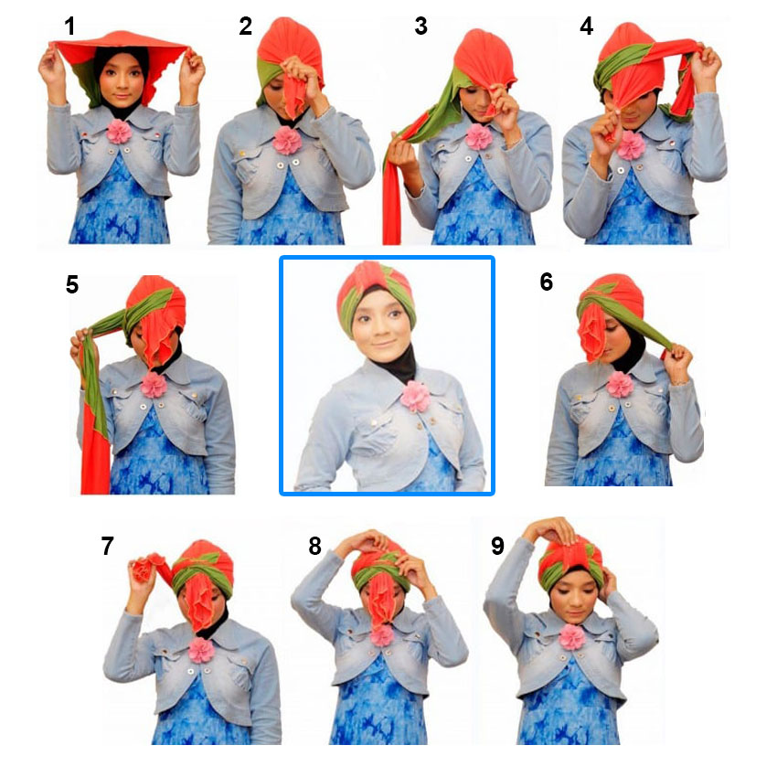 как красиво завязать шарф или платок на голове фото пошаговое