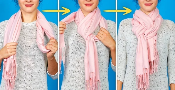 способы завязывания шарфов и платков