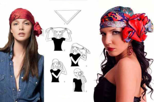 как завязывать платки на голове модные варианты