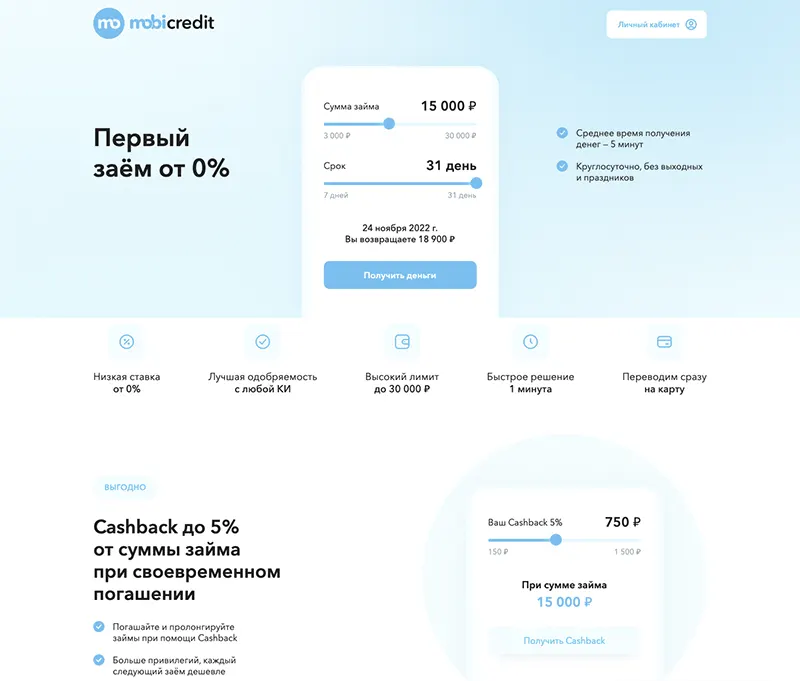 Мобикредит.ру займ онлайн